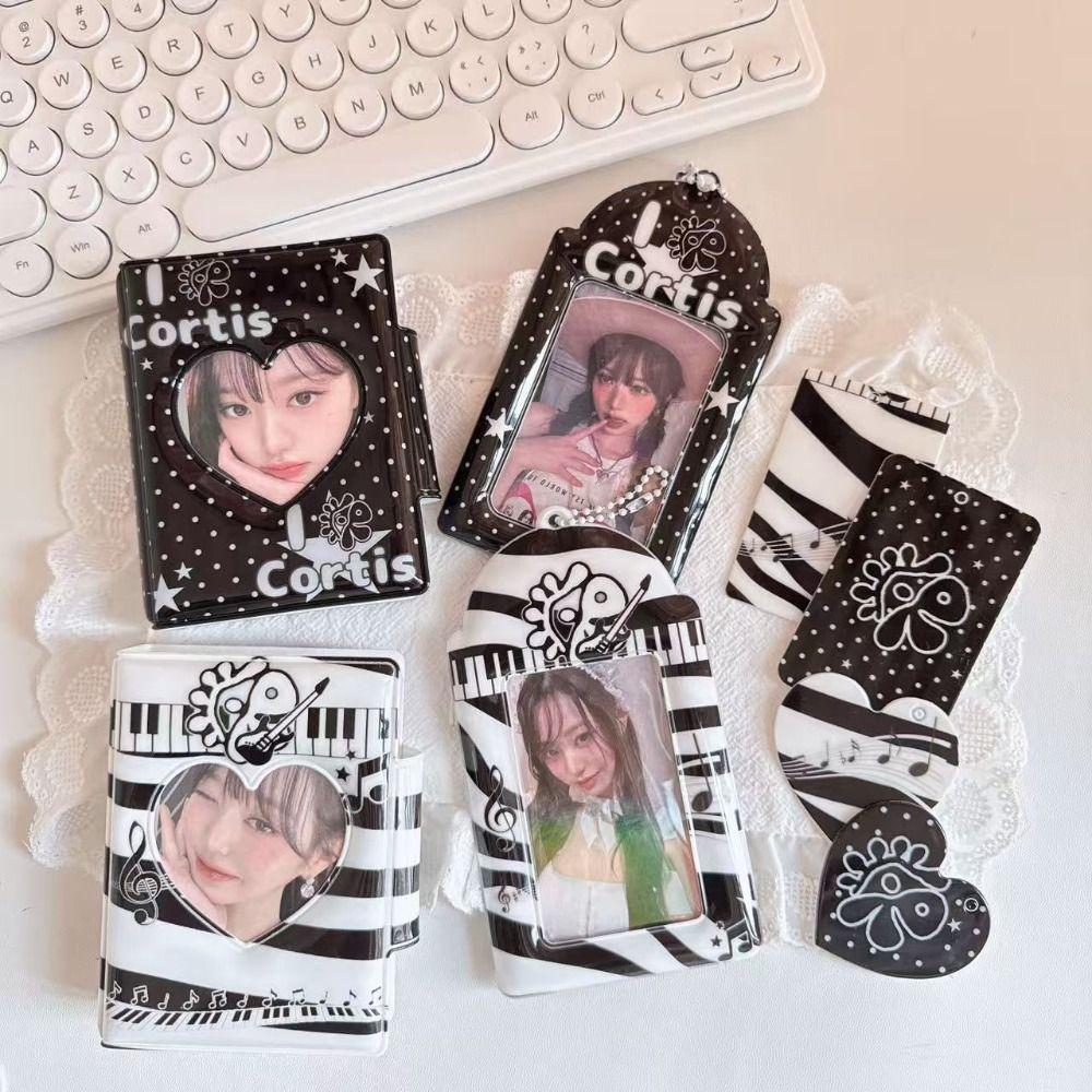 Wasserdichter PVC-Fotokartenhalter 32 Fächer 3 Zoll Kartenaufbewahrung Kartenhülle Schwarz Cortis Fotoalbum Kpop Idol Karte