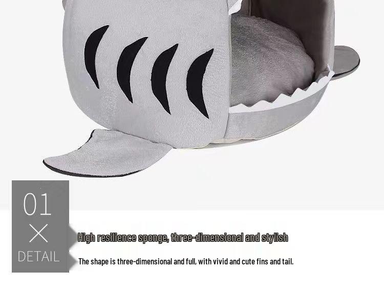 All-Season Cat & Dog Nest: Semi-Closed, Washable, Winter-Warm Pet Bed