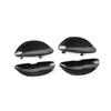 4PCS Cover Trim Interior Door Bowl Carbon Fiber Fit For Cadillac ATS 2013-