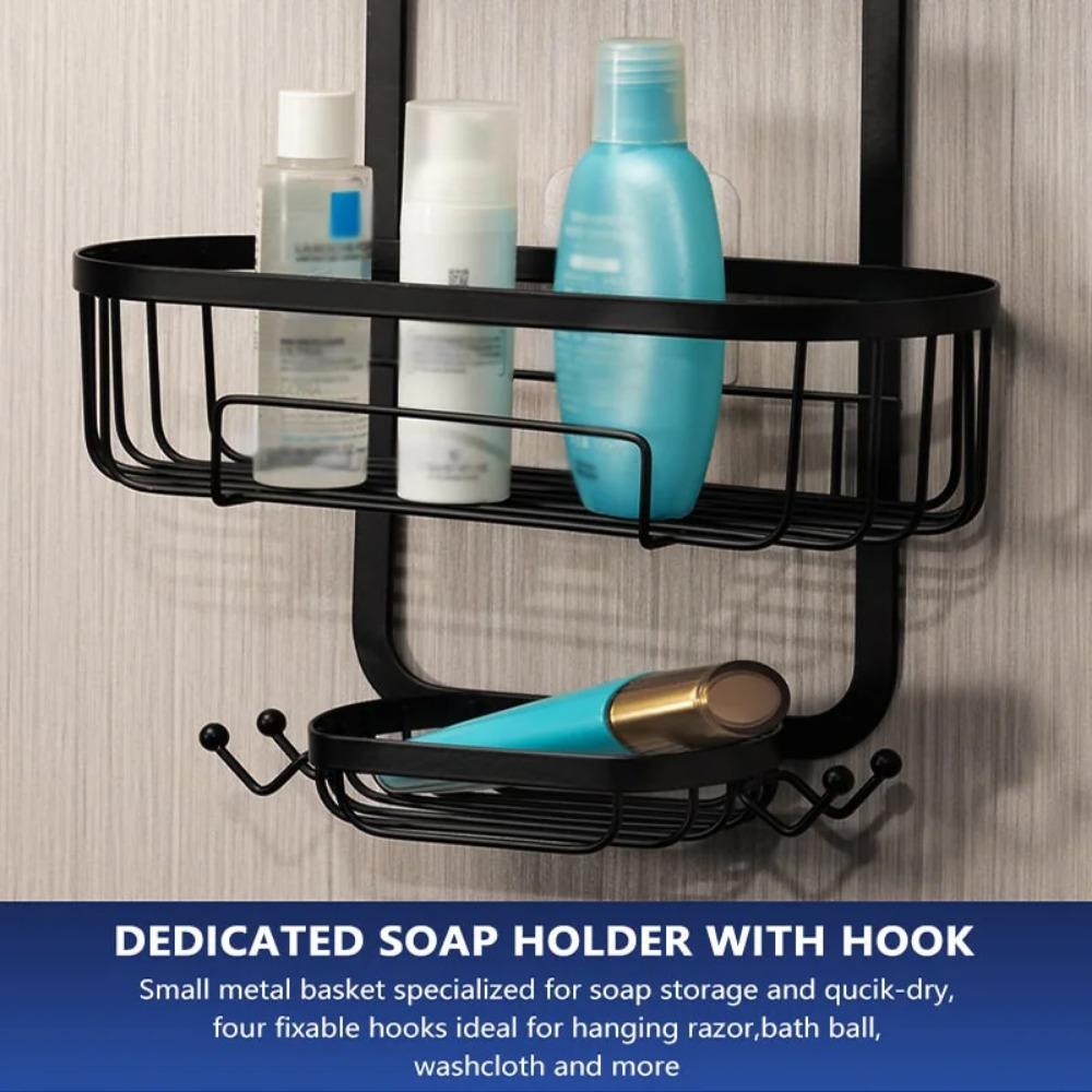 Shower Rack Bathroom Showerhead Storage Holder Non Perforated Shower Gel Storage Stand Home High-capacity Perfumed Soap Basket