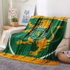1Pc Sporting FC Print Flannel Blanket, High Quality Comfortable for All Seasons, Home Decor, Warmth and Comfort, Perfect for Gifts