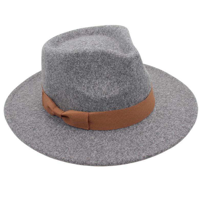 Pălărie Jazz Top Hat Bărbați și Femei Pălărie de Fez Pluș Premium Lână Pălărie Fundă