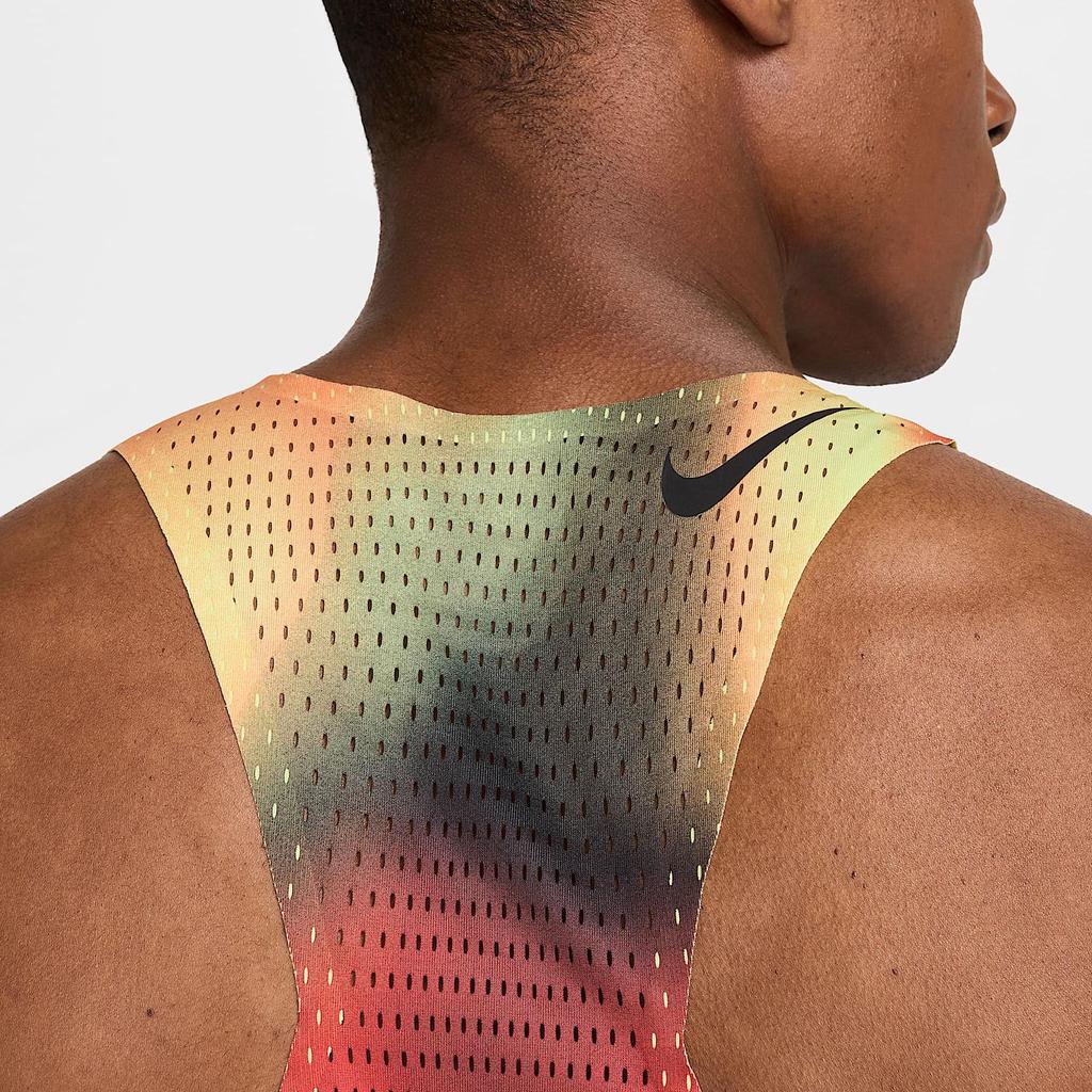 Nike Aeroswift Dri-Fit Adv Wygodna Codzienna Bezrękawnik Męskie Koszulki Jasno-Cytrynowo-Żółty Jasno-Głęboko-Czerwony Czarny HJ3380-736