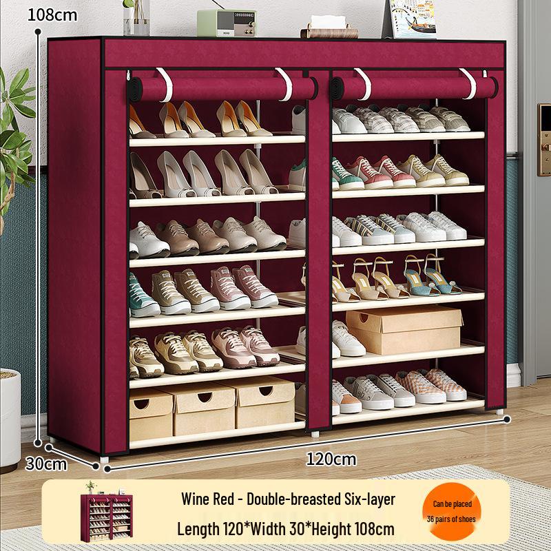 Multi-Layer Dustproof Shoe Cabinet with Large Storage Capacity for Home or Dormitory Use