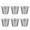 PATIKIL X Small Metal Buckets with Pack of 6 Mini Galvanized Buckets for Party Favors and Silver 5.9" 5.1" Handles, Crafts, Decorations,