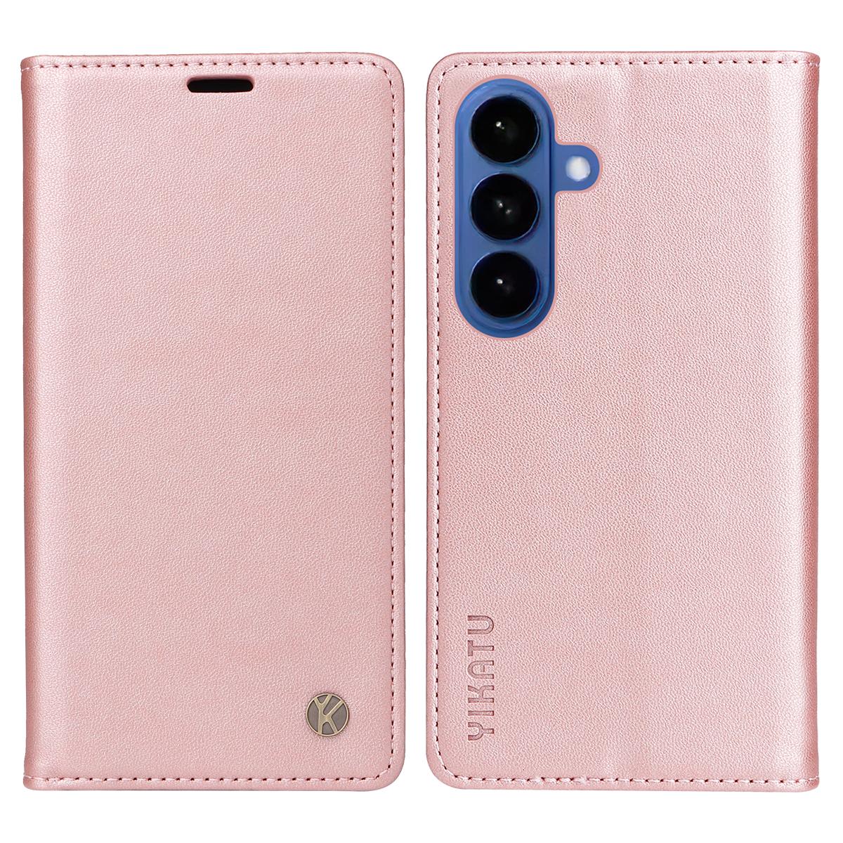 

For Samsung Galaxy S26/S26 Pro Phone Cases YIKATU Magnetic Closure PU Leather Mobile Cover