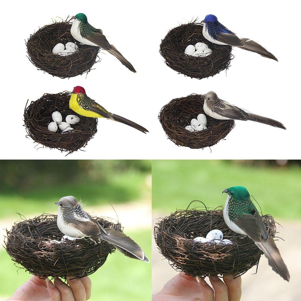 

Ремесло Искусственные Пернатые Птицы Перо Модель Птицы Креативные Птицы Яйцо Гнездо Крытый Открытый