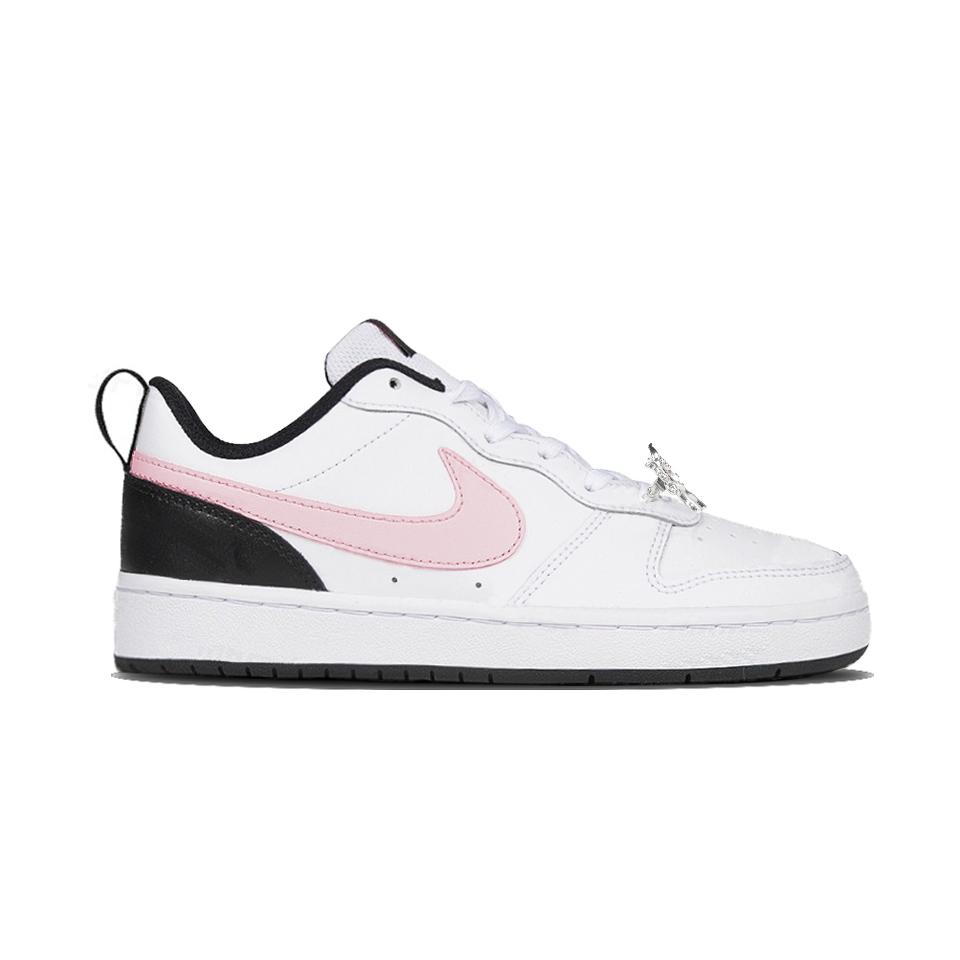 Nike Court Borough Skateboard Shoes Unisex Low Top Black Pink bq5448-110(Team-520)-Random Packaging Bags