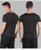 Bezešvé tričko s krátkým rukávem a výstřihem do V z ledového hedvábí, Slim Fit, Prodyšné, Jednobarevné