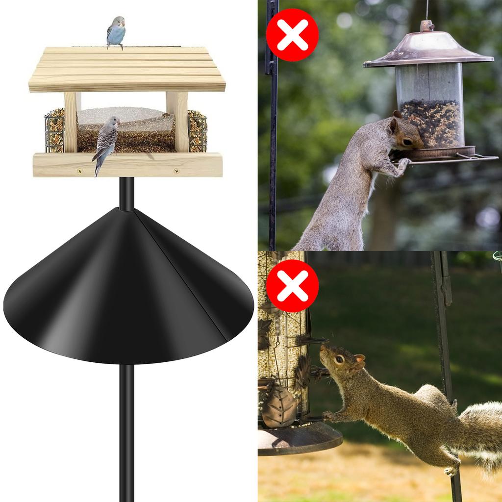 1/2 Peças Defletor de Esquilo para Exterior 12-18 polegadas Envolvente Defletores à Prova de Esquilo Plástico Durável Defletor para Comedouro de Pássaros para Casa de Pássaros
