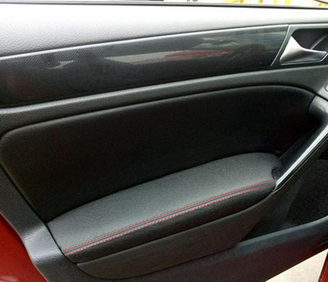 Volkswagen Golf 6 Door Panel Leather Wrap - Armrest Cover for Interior Renovation.