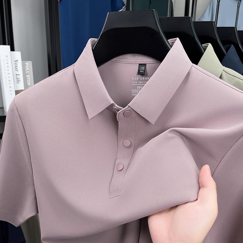 Polo Men's Short Sleeve Summer Breathable Lapel Collar T-Shirt Business Casual Versatile Top