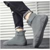 Large Size Men's Boots with Side Zipper and High Top for Outdoor Casual Wear, Hand Sewn Leather Boots