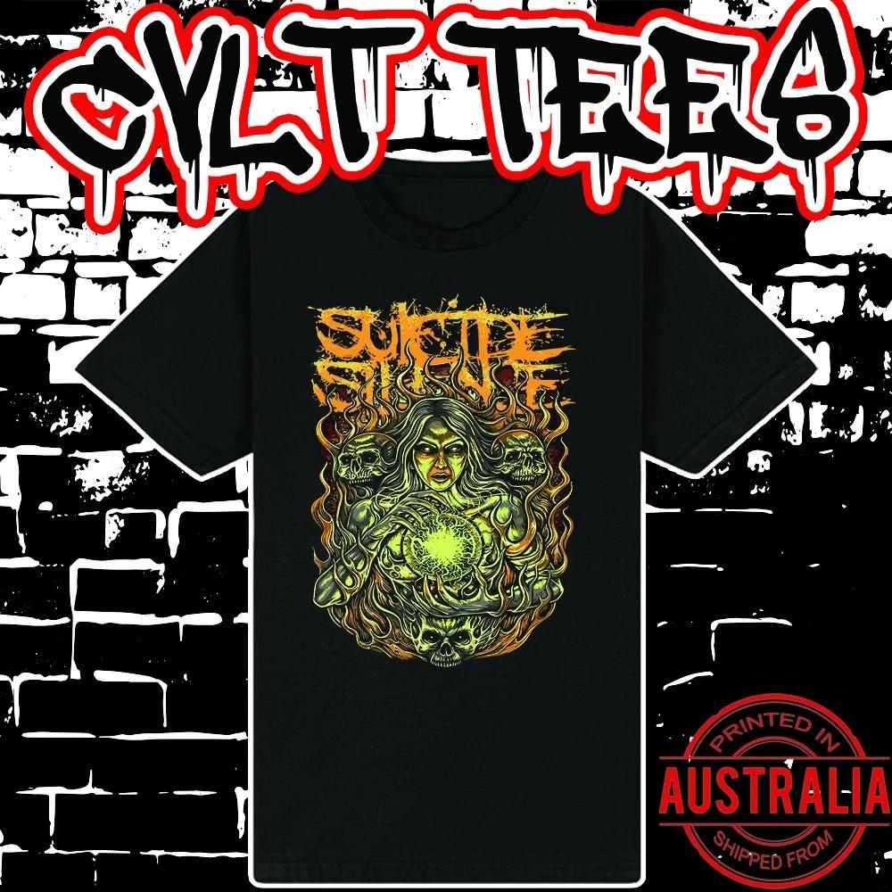 Men s and Women s T-shirts Suicide Silence Band Shirt ~ Premium Black Gildan Cotton Tee XL