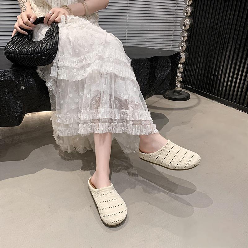 Fashion New Children's Summer Slippers Outdoor Simple Girls Flat Slippers Soft Bottom Kids Solid Color Slip-on Shoes Versatile Fashion