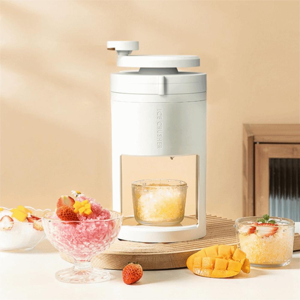 Manual Ice Shaver Pressure Spring Anti-Slip Design Ice Crusher  Easy To Clean