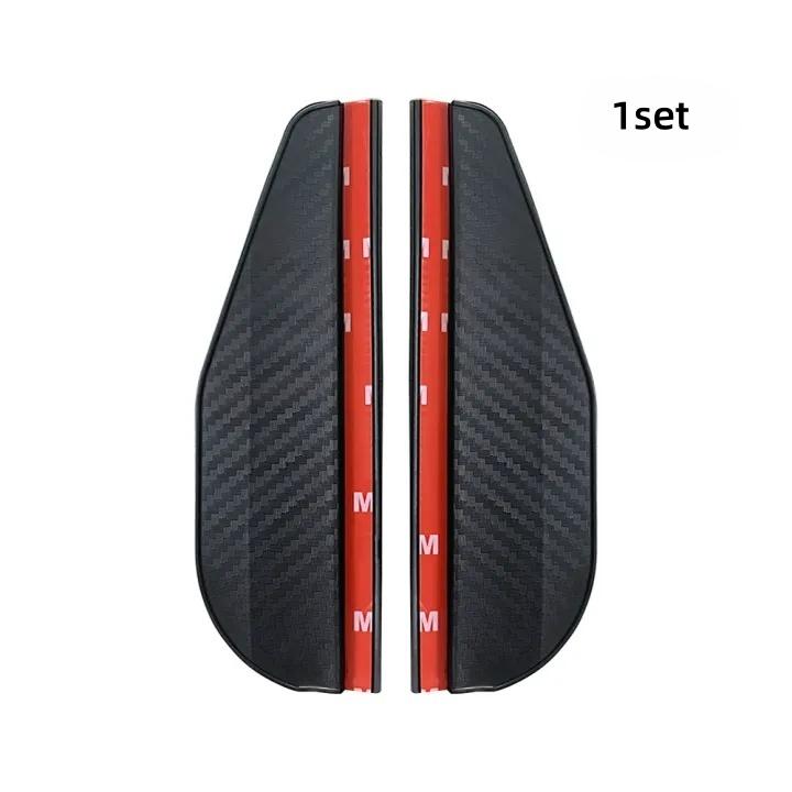 

Car Rearview Mirror Rain Eyebrow Carbon Fiber Sun Visor Clear Vision for Rain Mirror Accessories Protective Covercarbon Fiber 16.8x5.5cm