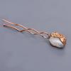 Crystal Rough Electroformed Hair Pin / Electroplated Copper Gold Filled Hair Pin