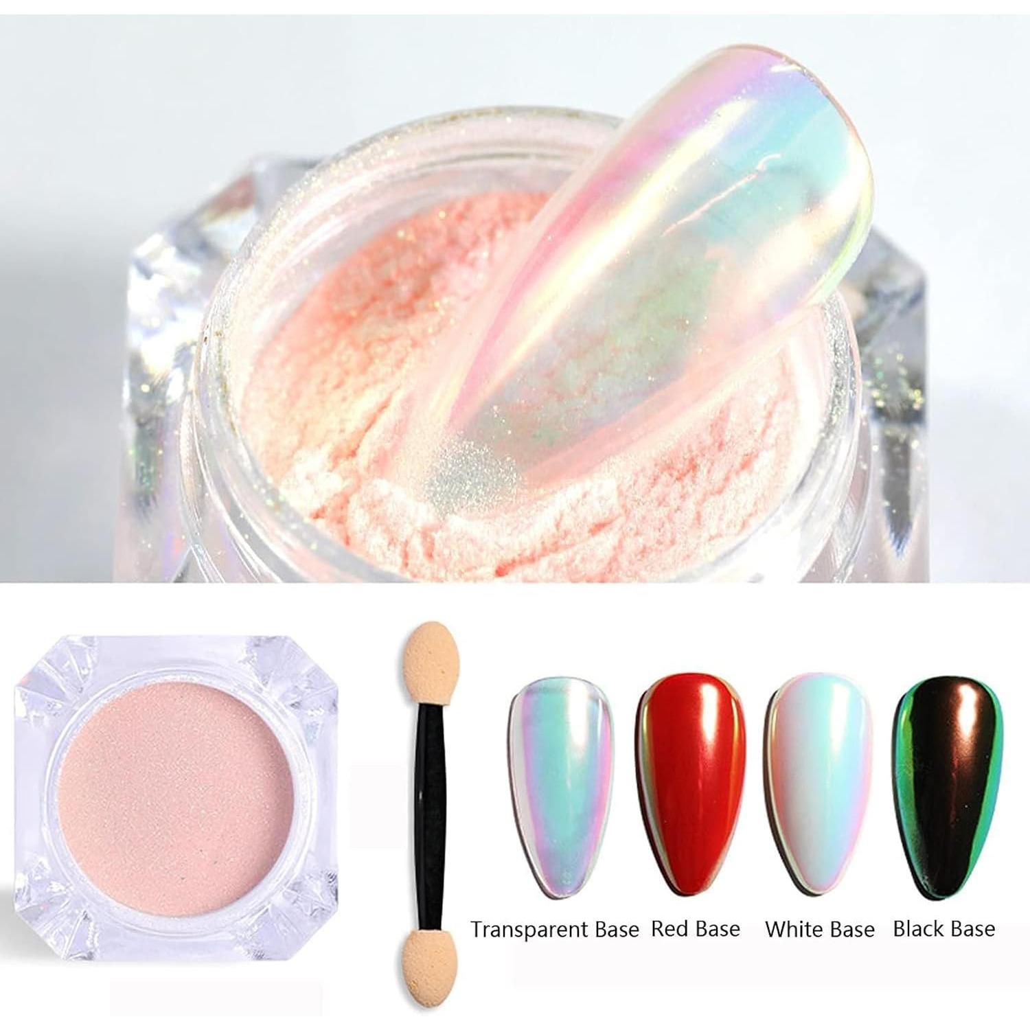 

Aurora Mermaid Unicorn Nail Powder - Fantasy Glitter for Nail Art розовый/мерцание