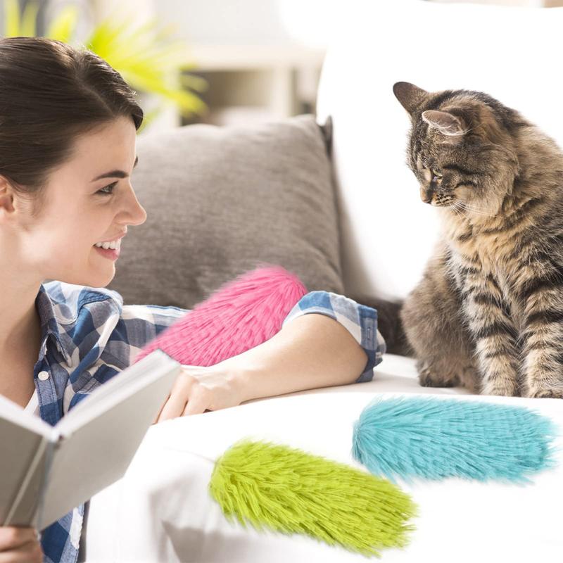6pcs Pet Cat Plush Catnip Chew Toys Chasing Chewing Exercising Interactive Kicker Toys For Indoor