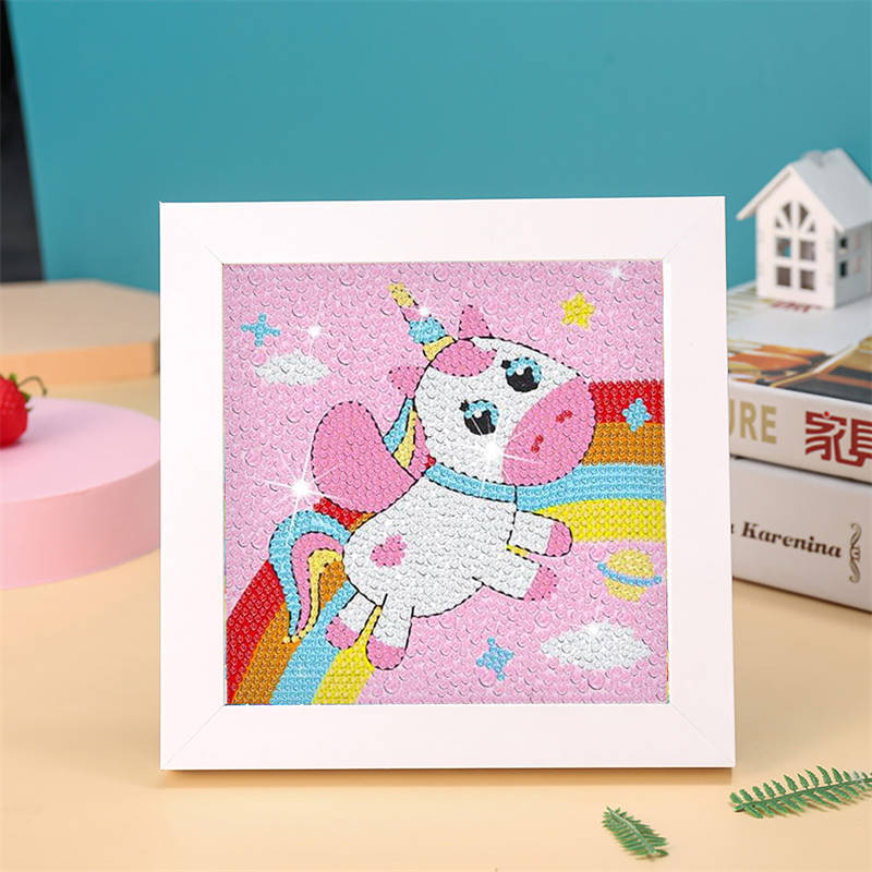 Kids Full Drill 5D Diamond Painting Kit, Cartoon Animal Handmade Diy Diamond Paste Decor Art