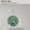 2D Flat Acrylic Diwali Green Peacock Feather Drop Earrings, A Festive Gift for Women, Perfect for Holiday Parties and Decorative Jewelry.