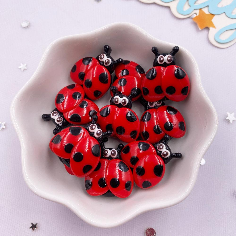 14pcs Colorful Resin Cartoon Caterpillar Bee Grasshopper Butterfly Beetle Flatback Stone Figurines Scrapbook Craft DIY Bow Decor