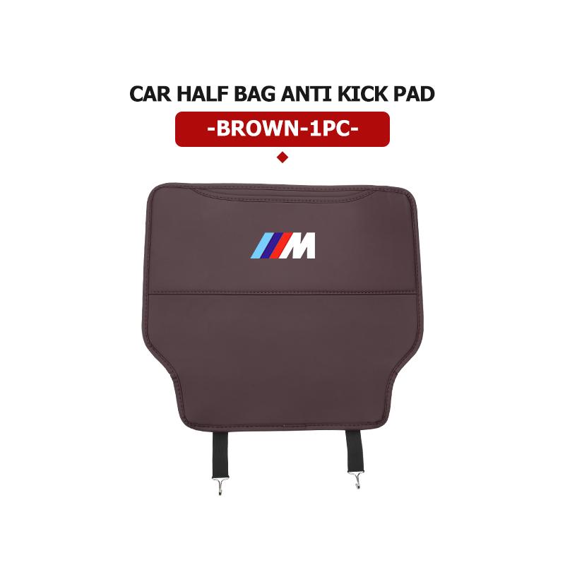 Car Seat Backrest Anti Kick Pad Protector Mat Storage Bag Emblem Accessories For BMW E70 E91 E30 G30 E53 M3 M5 X6 X4 X7 E92 E93