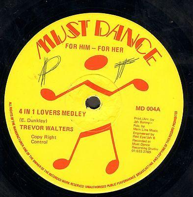 

12inch Record TREVOR WALTERS JAH BUNNY 4 In 1 Lovers Medley A Jah Do It MD004 Must Dance 1982 UK Reggae Ska Dub Used
