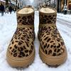 Outdoor velvet and thicker 2025 new winter warm thick-soled snow boots women's big head short boots Northeast cotton shoes