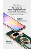 Compatible with Google Pixel 9 PRO XL: Electroplated Silicone Case with Magnetic Ring Holder for 8 PRO.