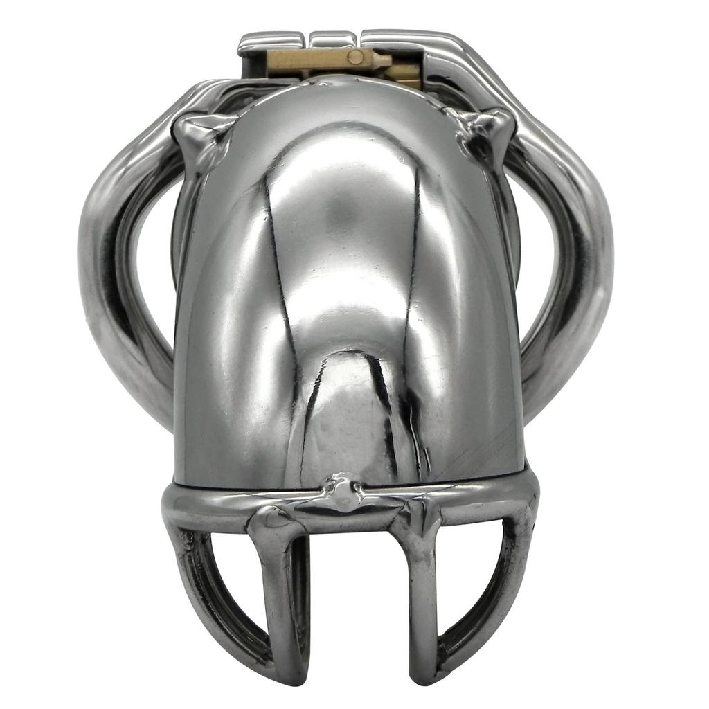 Ergonomické zařízení pro mužskou cudnost Stealth Lock z nerezové oceli, klec na penis, zámek na penis, erekční kroužek, pás cudnosti, S057