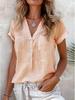 2026 Spring/Summer Women's Bestseller: Solid Color Twist Button Short Sleeve Top