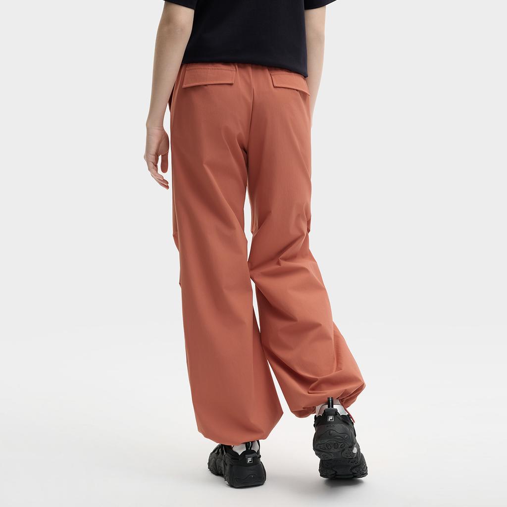 Fila X MAISON KITSUNE Original Fashion Stretch Simple Comfortable Woven Cool Wide Leg Casual Pants Women Pants Dusty-Pink F11W529803F-RD