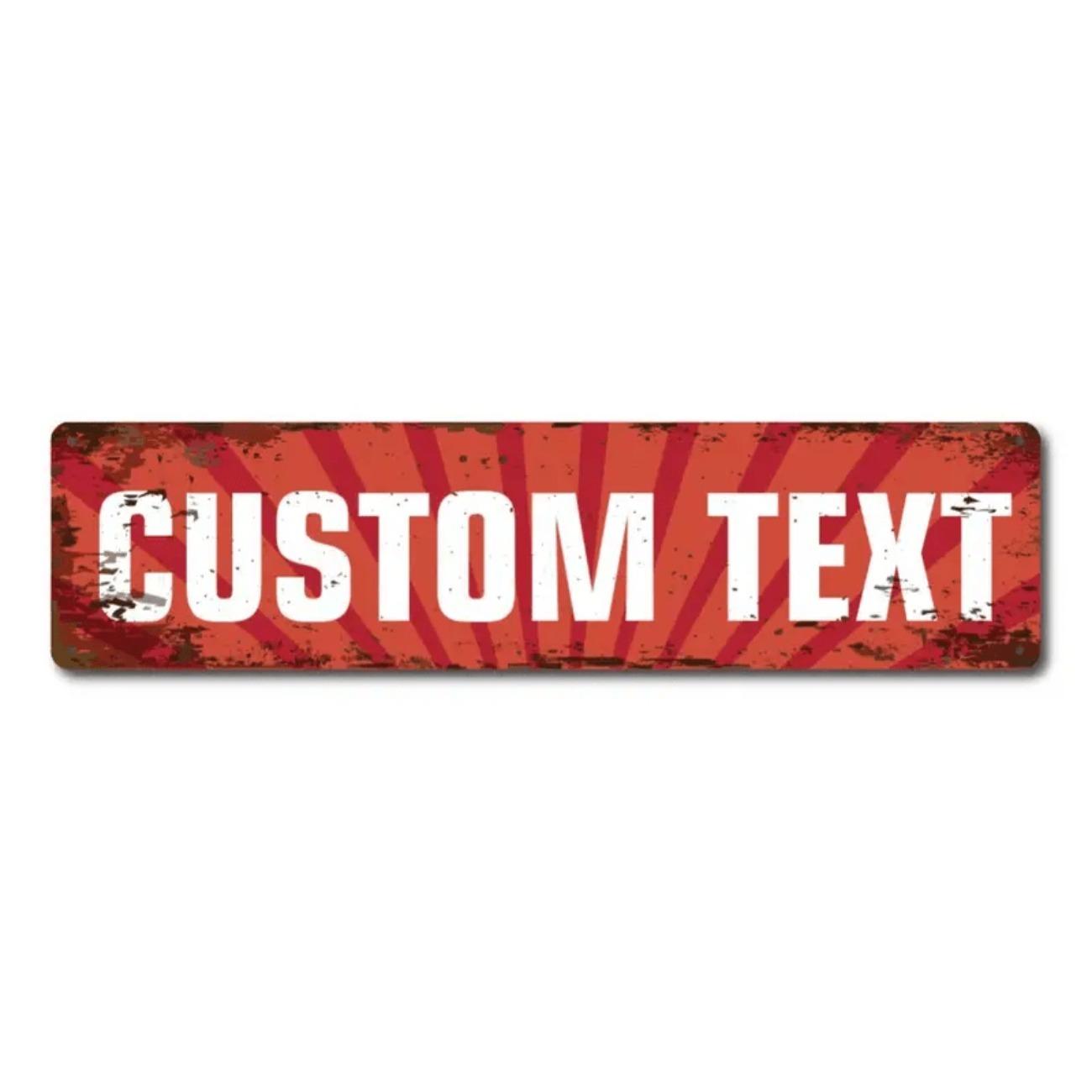 Personalized Custom Vintage Metal Sign Wall Decor Indoor Outdoor красный