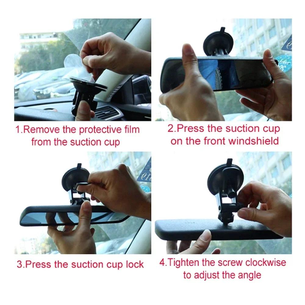 1 Pcs Car Baby Mirrors Rear View Mirror Adjustable Suction Cup Wide Angle Panoramic Assisting Large Vision Accessories Universal