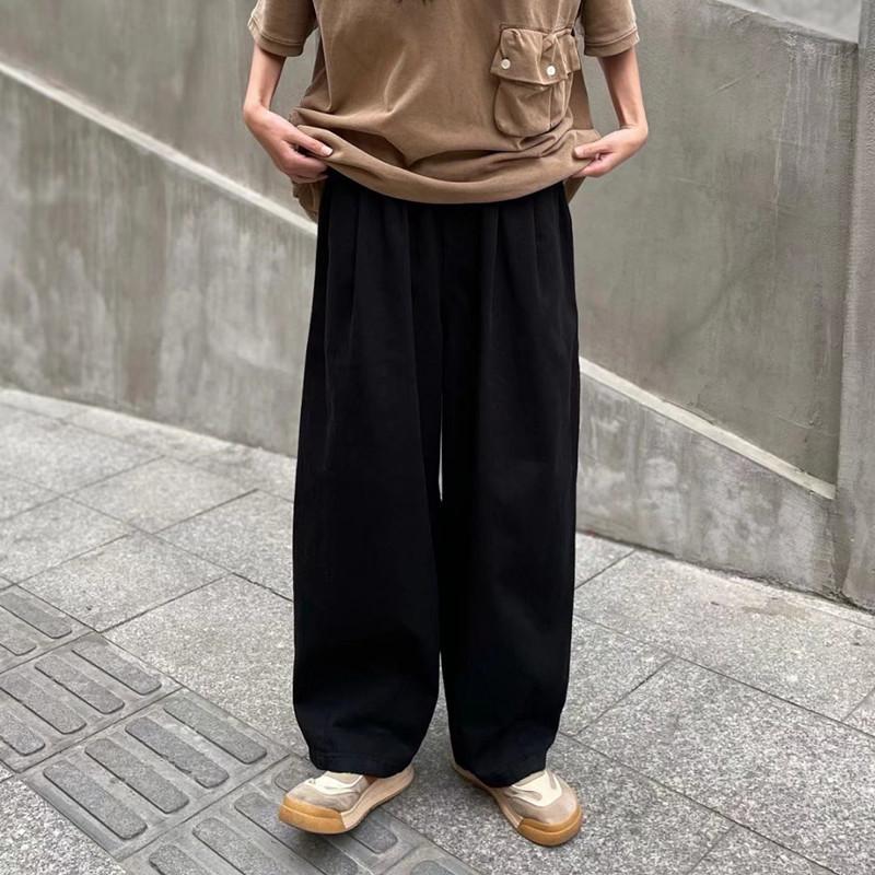 

Trendy Men s Loose Fit Japanese Retro Wide-Leg Overalls L чорний