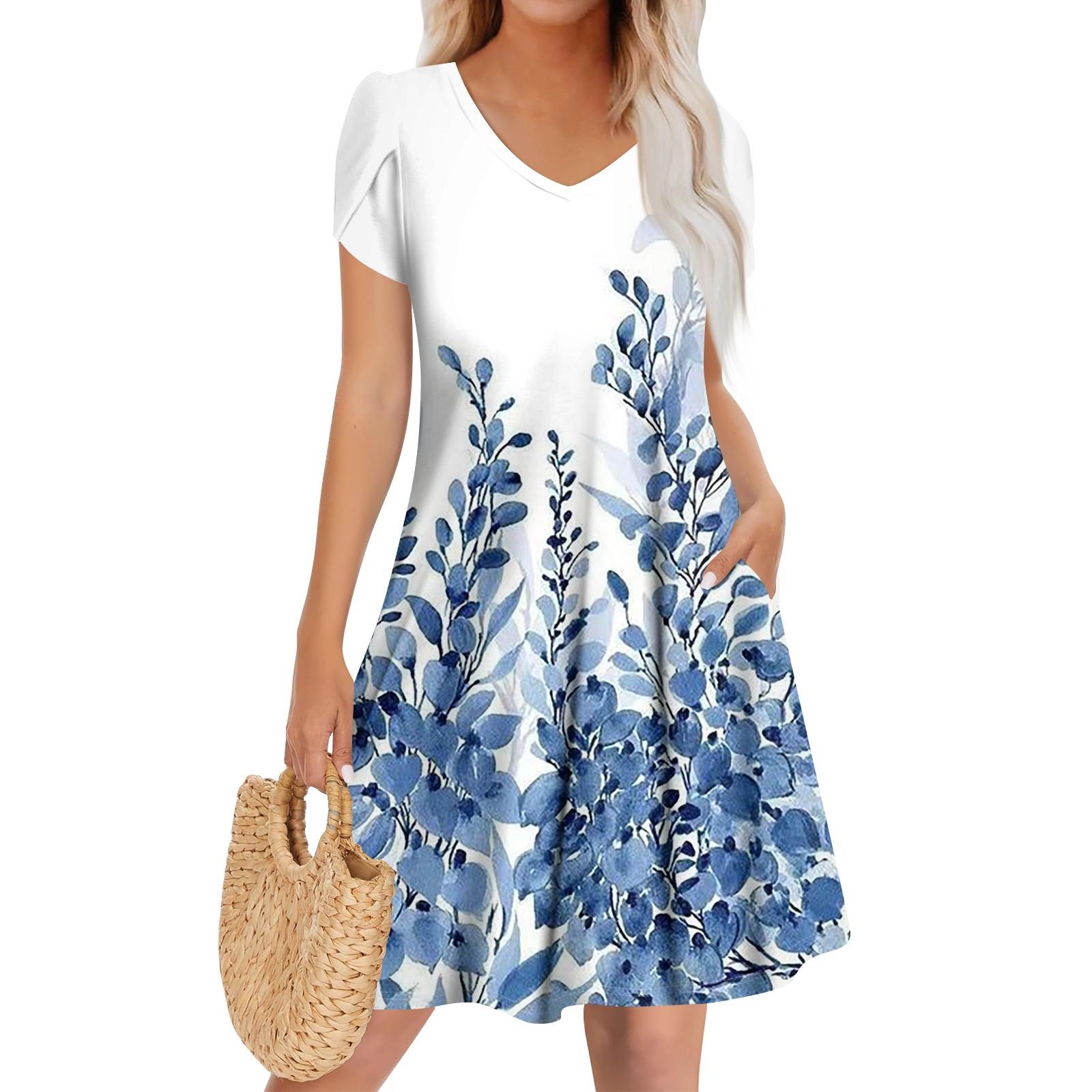 

Женское повседневное модное платье с V-образным вырезом и коротким рукавом, стильное свадебное платье для гостей S