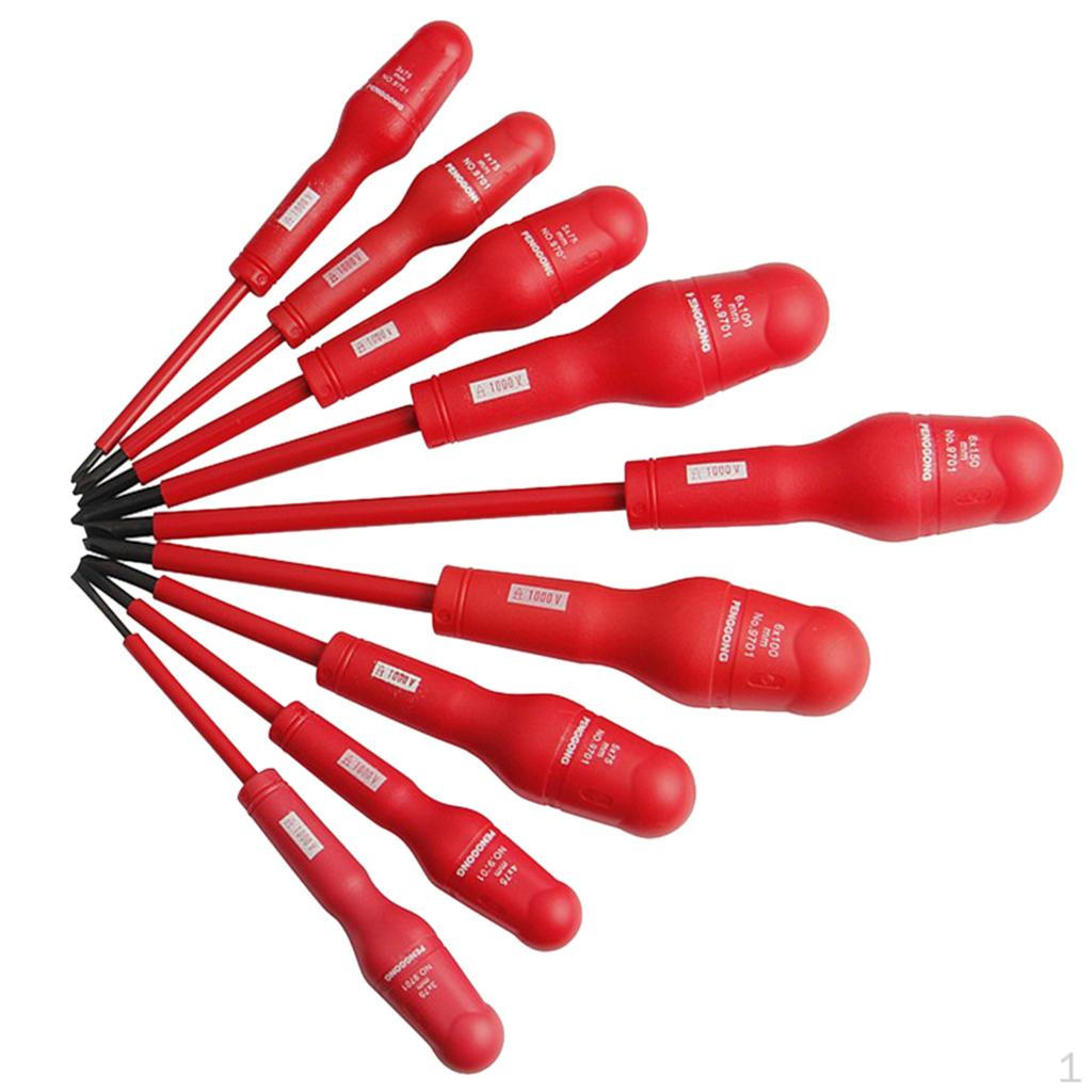 

Набор из 9 многофункциональных изолированных отверток, прецизионные магнитные ручные инструменты для электрика