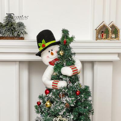 Weihnachtsbaumspitze mit Cartoon-Motiv, langer Arm, Weihnachtsmann, Schneemann, wiederverwendbar, Urlaubsdekoration, Weihnachtsbaumdekoration, Partyzubehör