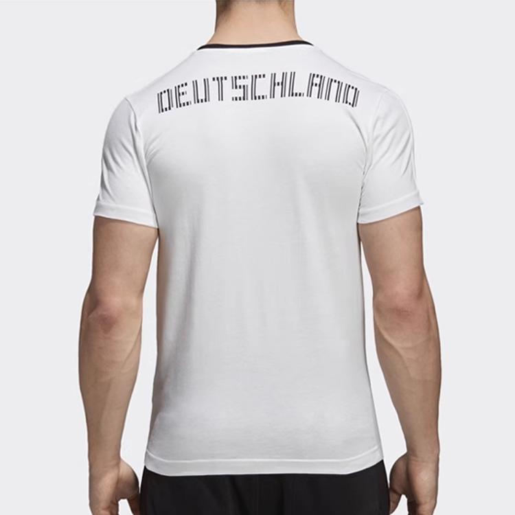 Adidas V-Neck Vintage Breathable Short Sleeve T-Shirt Men Tops CF1734