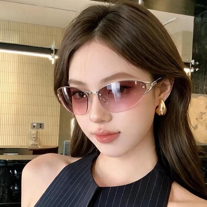 Ring metal outdoor sports sunglasses new big-name high-quality European and American Internet celebrity sunglasses Xiaoxiang spot