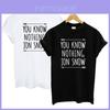 Premium Quality Women T-shirts Game Of Thrones Short Sleeve Letter Design