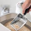 Cats Litter Scooper with Deep Shovel Metal Scoops Hollowed Poops Sifting Metal Handle