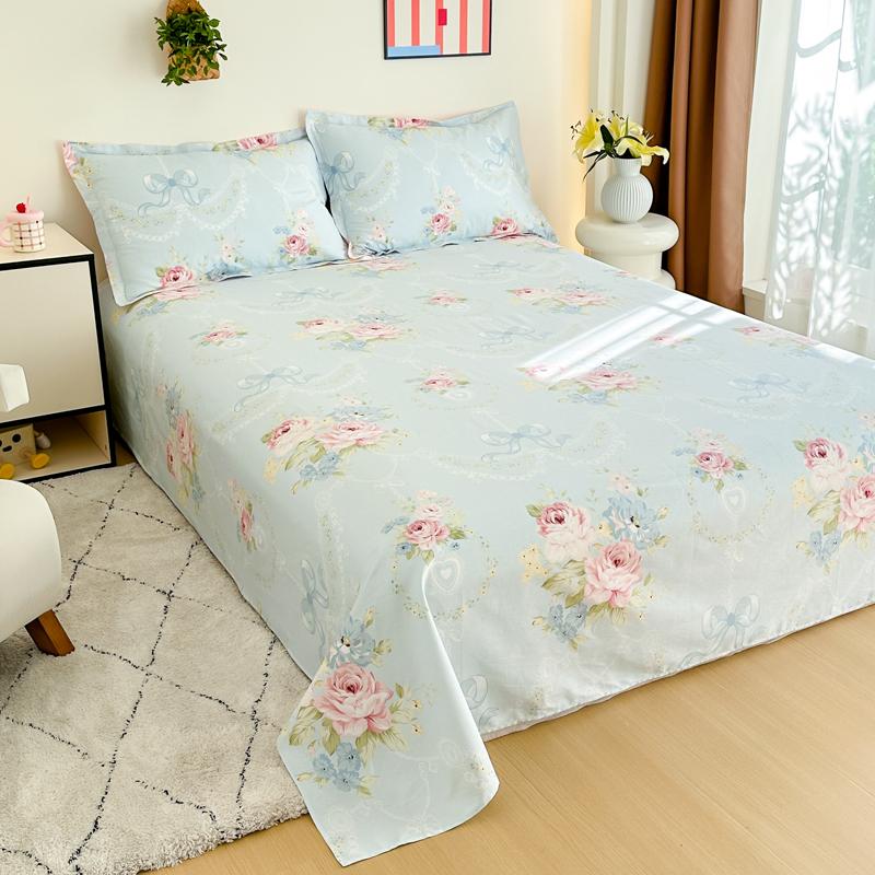 100% Cotton Bed Flat Sheet For Double Bed Plain Solid Color Top Sheets Single/Queen/King Flat Bedsheets Home Bed Linen Sheets