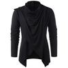 Hete Verkoop Heren Mode Effen Kleur Cardigan Ontwerp T-shirt met Lange Mouwen
