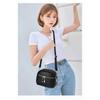 2026 New Summer Small Single Shoulder Messenger Bag Women's Three-Layer Round Luxury Simple Messenger Bag Cowhide Zero Wallet