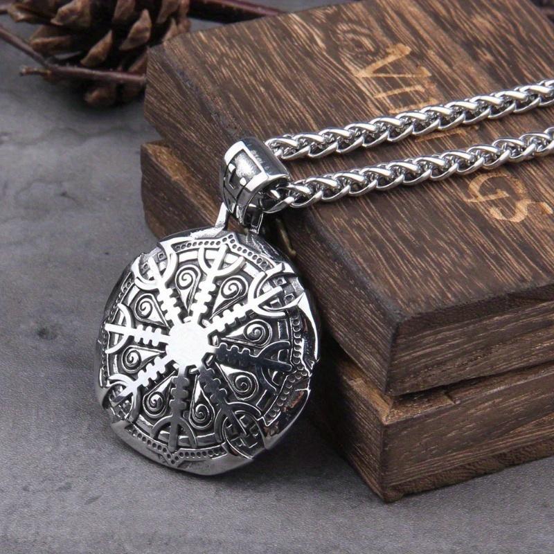 Viking Vegetarian Viking Mixed Gold Rune Necklace Viking Scandinavian Nordic Viking Necklace Men s Christmas Gift серебряный
