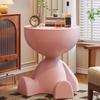 Modern Plastic Sculpture Geometric Standing Statue Cute Small Side Table Tray End Table for Living Room