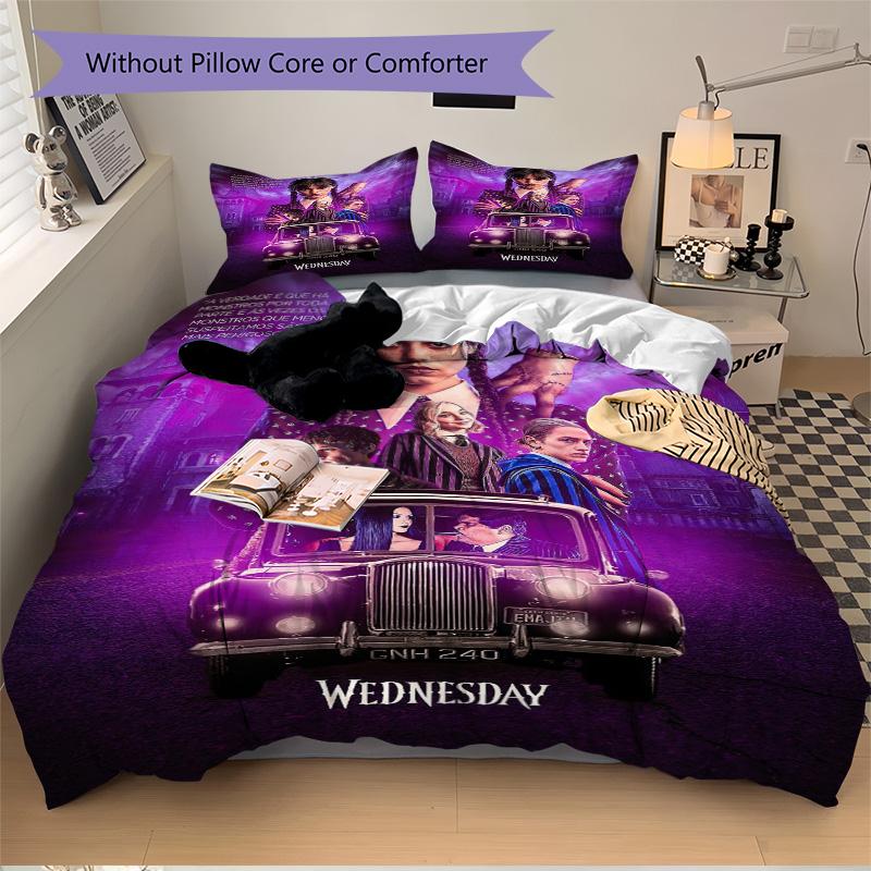 Wednesday Addams Adventure Print 3Pcs Bedding Setduvet Cover With 2 Bedropillowcase Home Birthday Gift
